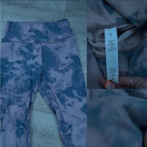 Size 6 Cotton Candy LuluLemon leggings. Never worn. No tags, but brand new.